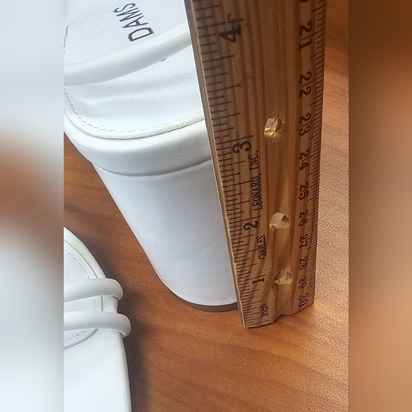 Strappy Square Toe Block Heels - White/Size 8 - Picture 5 of 12